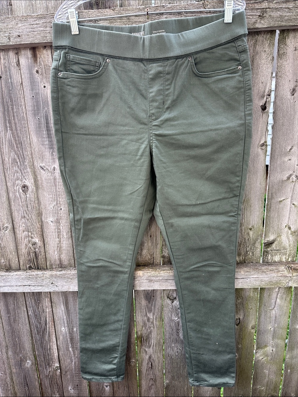 Signature Olive Green Skinny Jeans for Women